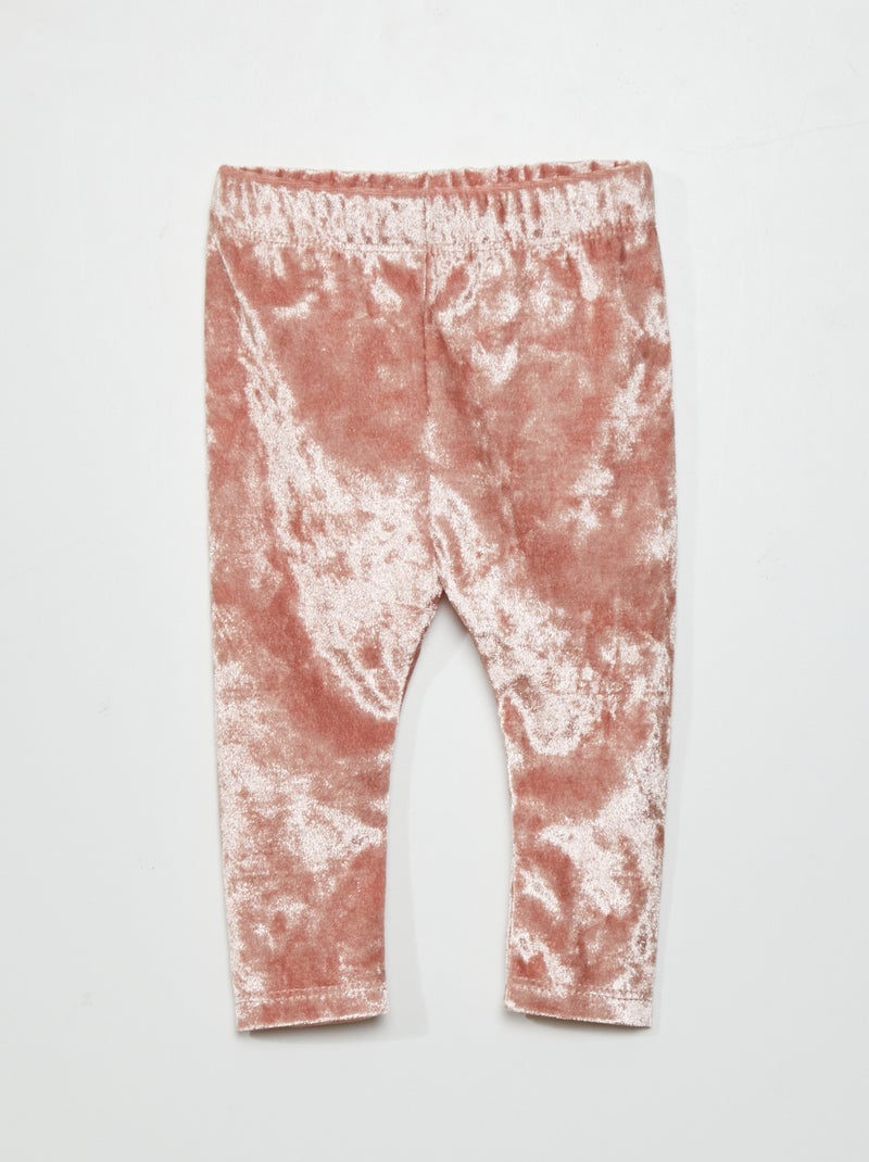 Satijnachtige legging van velours ROSE - Kiabi