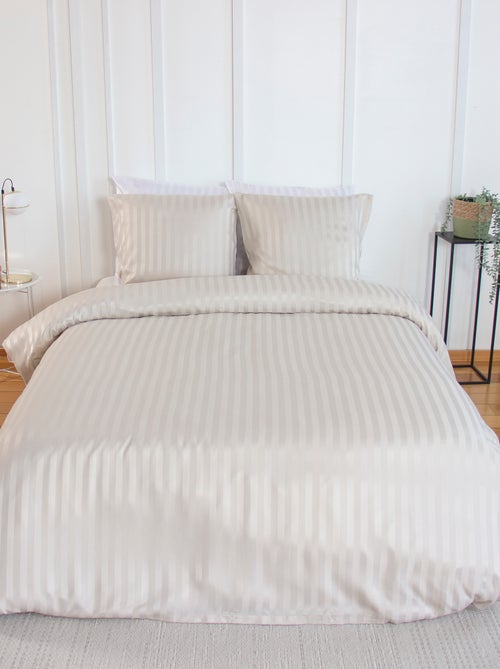 Satijnen dekbedset voor 1- of 2-persoonsbed  + 2 kussenslopen - Kiabi