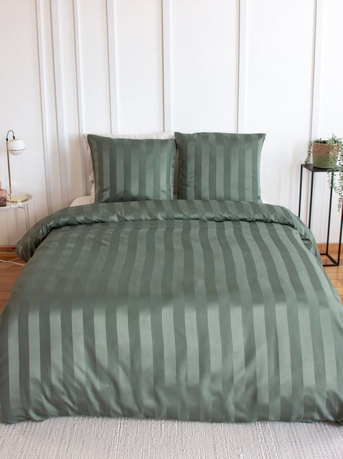Satijnen dekbedset voor 1- of 2-persoonsbed  + 2 kussenslopen - Kiabi