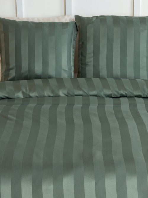 Satijnen dekbedset voor 1- of 2-persoonsbed  + 2 kussenslopen - Kiabi