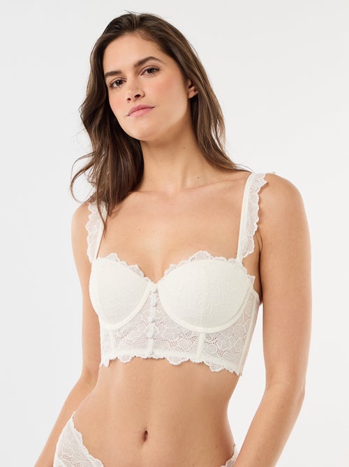 Satijnen kanten beha bustier - Kiabi