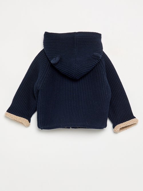 Schapenvachtgevoerd vest met capuchon - Kiabi