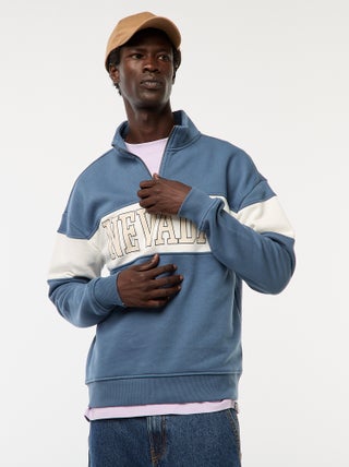 Schipperstrui met opstaande ritskraag