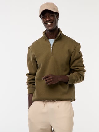 Schipperstrui met opstaande ritskraag