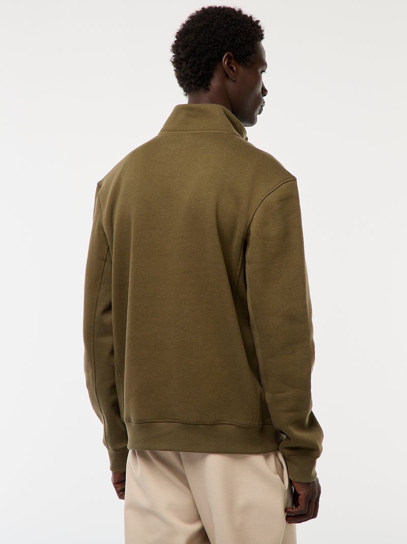 Schipperstrui met opstaande ritskraag Kaki - Kiabi