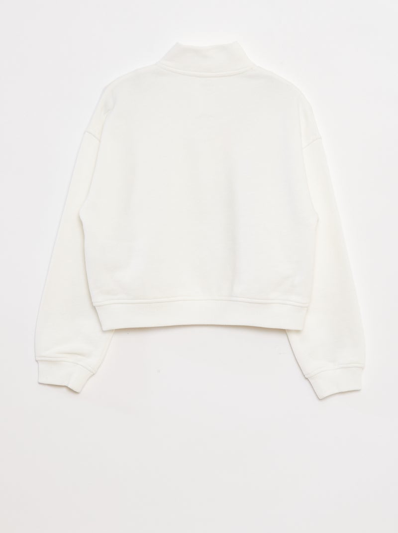 Schipperstrui met ritskraag Wit - Kiabi