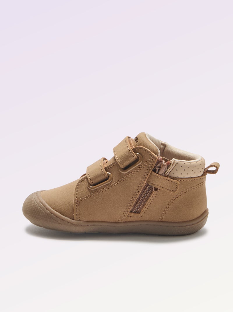 Schoenen motoriek 3: de eerste stapjes - Kitchoun Bruin - Kiabi