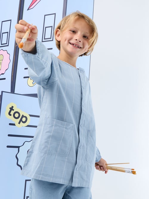 Schoolschort met lange mouwen - Kiabi