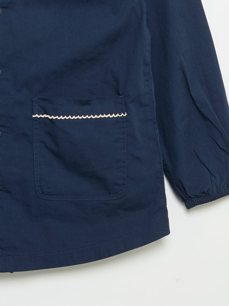 Schort met drukknopen Blauw - Kiabi