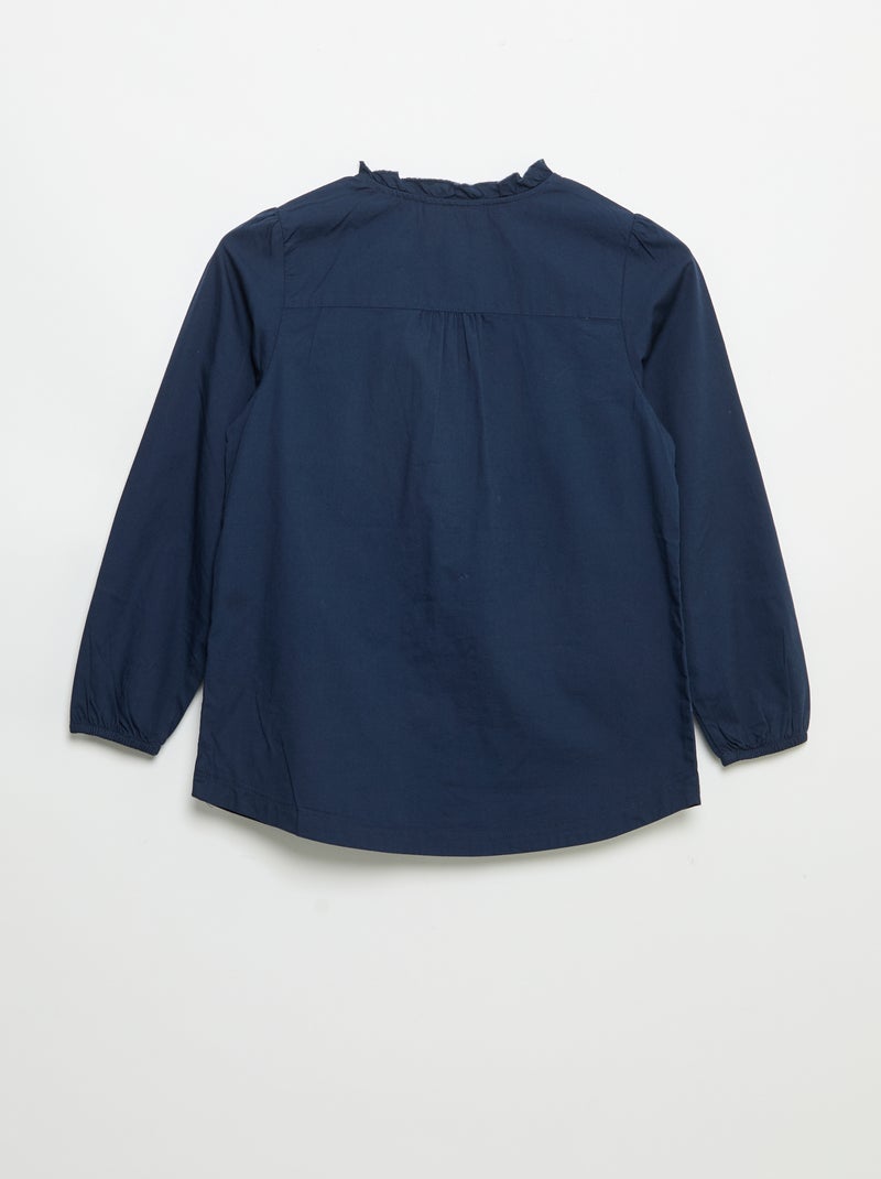 Schort met drukknopen Blauw - Kiabi