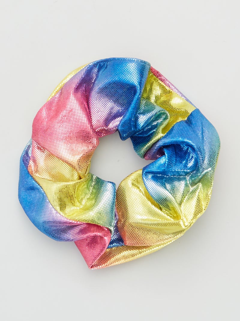 Scrunchie in regenboogkleuren meerkleurig - Kiabi