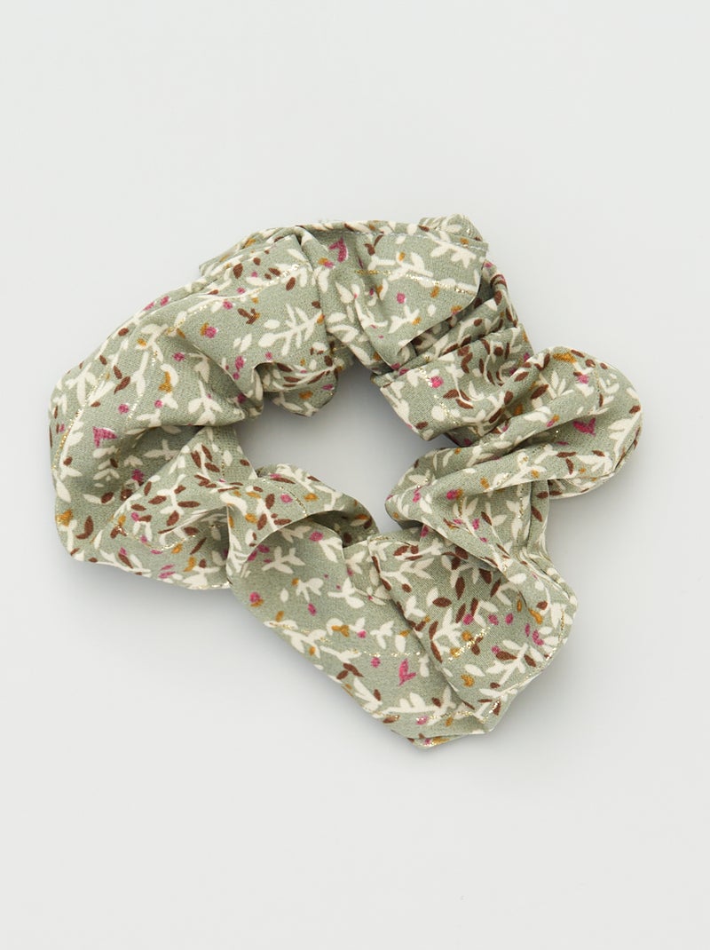 Scrunchie met bloemenprint BIEGE - Kiabi