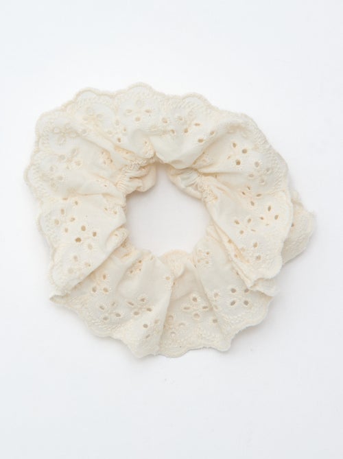 Scrunchie van broderie anglaise - Kiabi