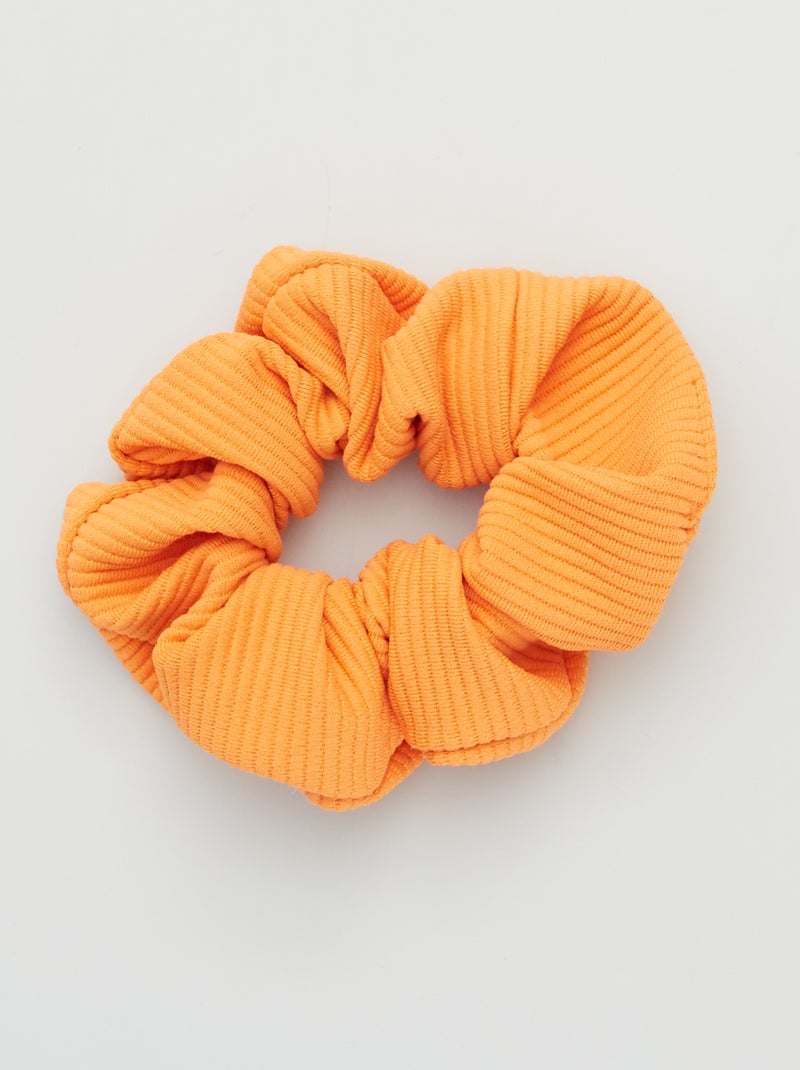 Scrunchie van ribtricot ORANJE - Kiabi