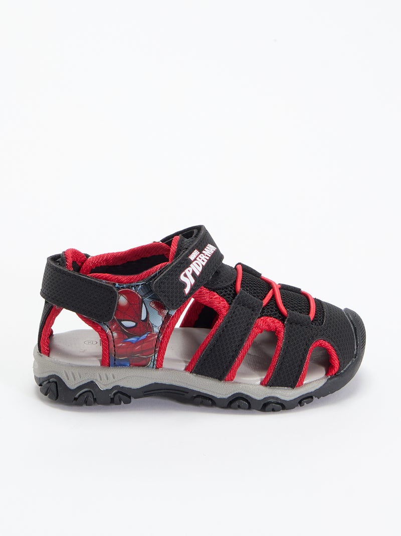 Semi-open sandalen 'Spiderman' Zwart - Kiabi