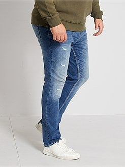 Semi-slim jeans met scheurtjes - Kiabi