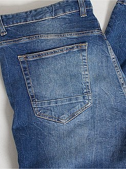 Semi-slim jeans met scheurtjes - Kiabi