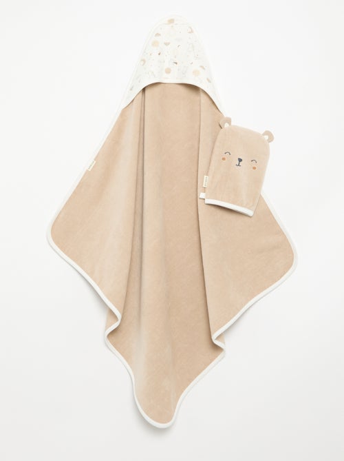 Set badcape met wanten - 2-delig - Kiabi