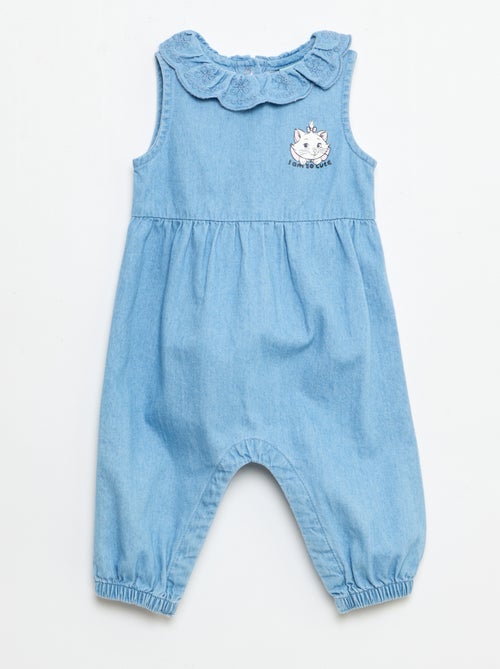 Set 'Disney' van denim - Lange tuinbroek met haarband - Kiabi