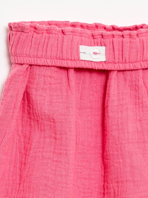 Set effen blouse + short - 2-delig - Kiabi