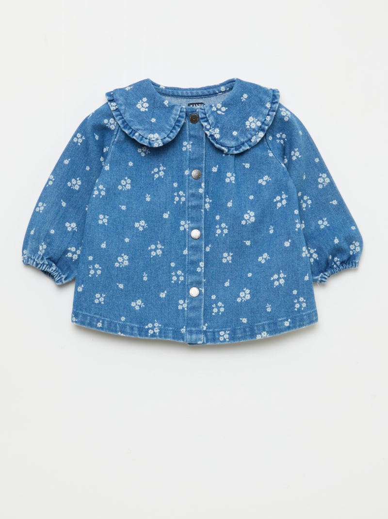 Set jeansblouse + legging - 2-delig Blauw - Kiabi