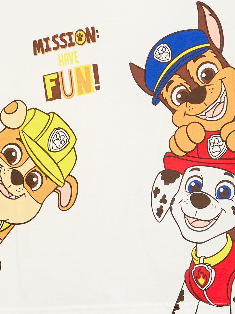 Set korte broek + T-shirt 'Paw Patrol' Wit - Kiabi