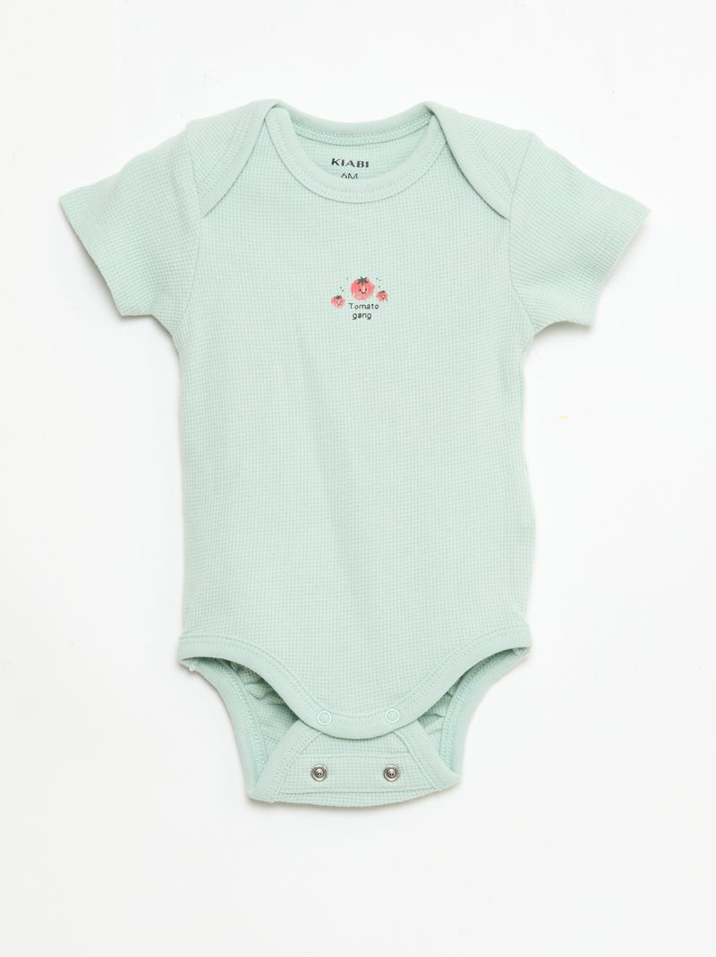 Set meegroei-body + pyjama van ribtricot Wit - Kiabi
