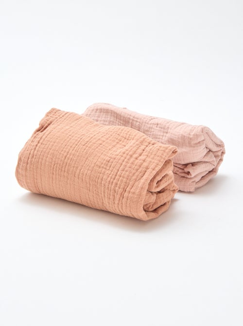 Set met 2 hoeslakens van zacht katoen - Kiabi