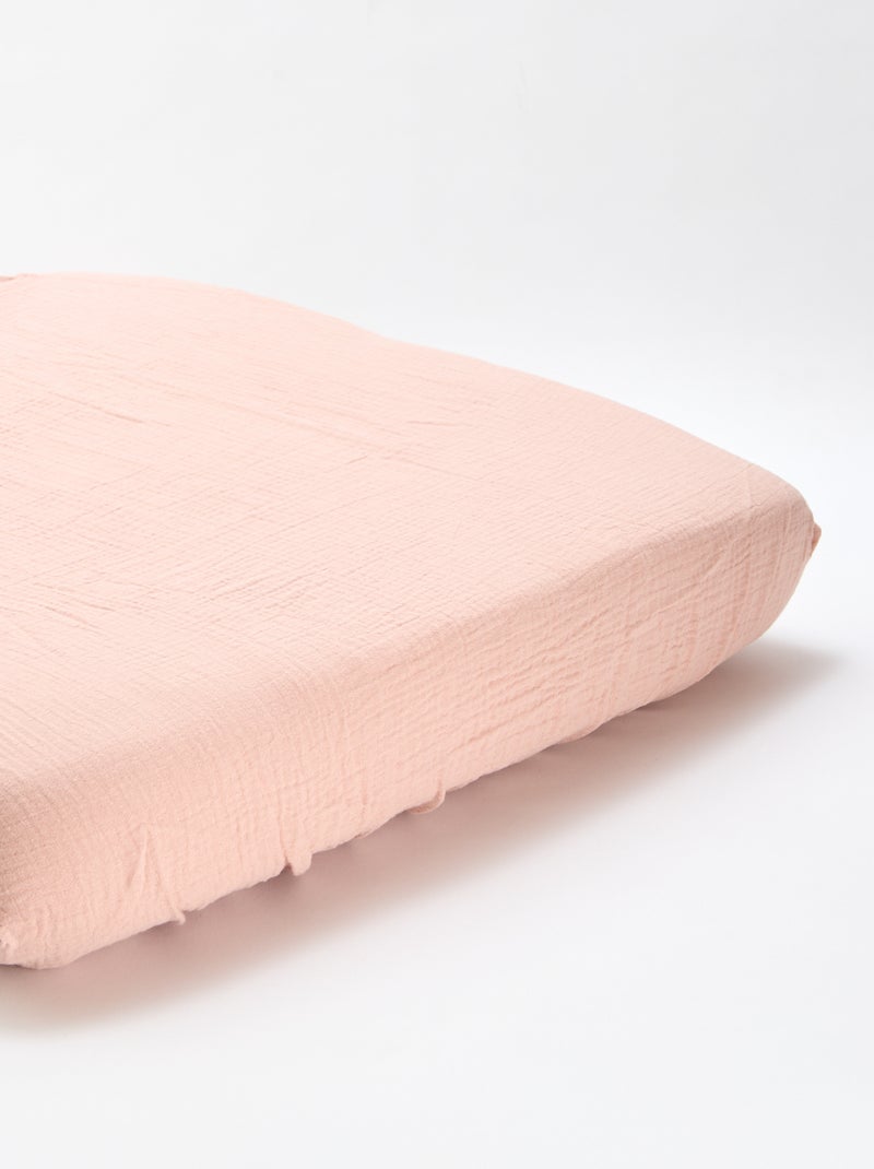 Set met 2 hoeslakens van zacht katoen Rose - Kiabi