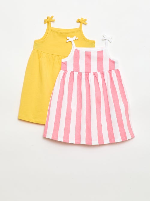 Set met 2 jurken met spaghettibandjes - Kiabi