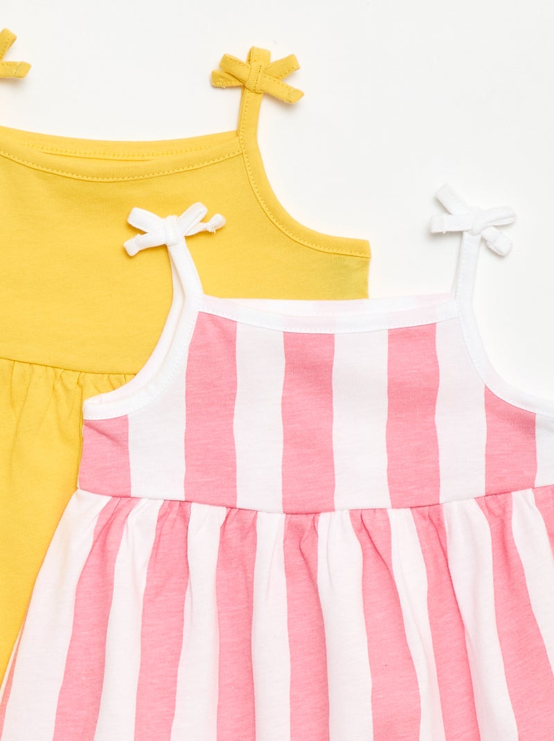 Set met 2 jurken met spaghettibandjes Rose - Kiabi