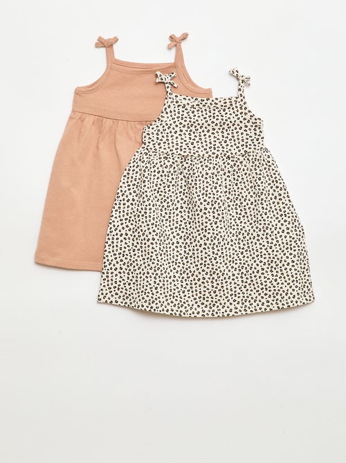 Set met 2 jurken met spaghettibandjes - Kiabi