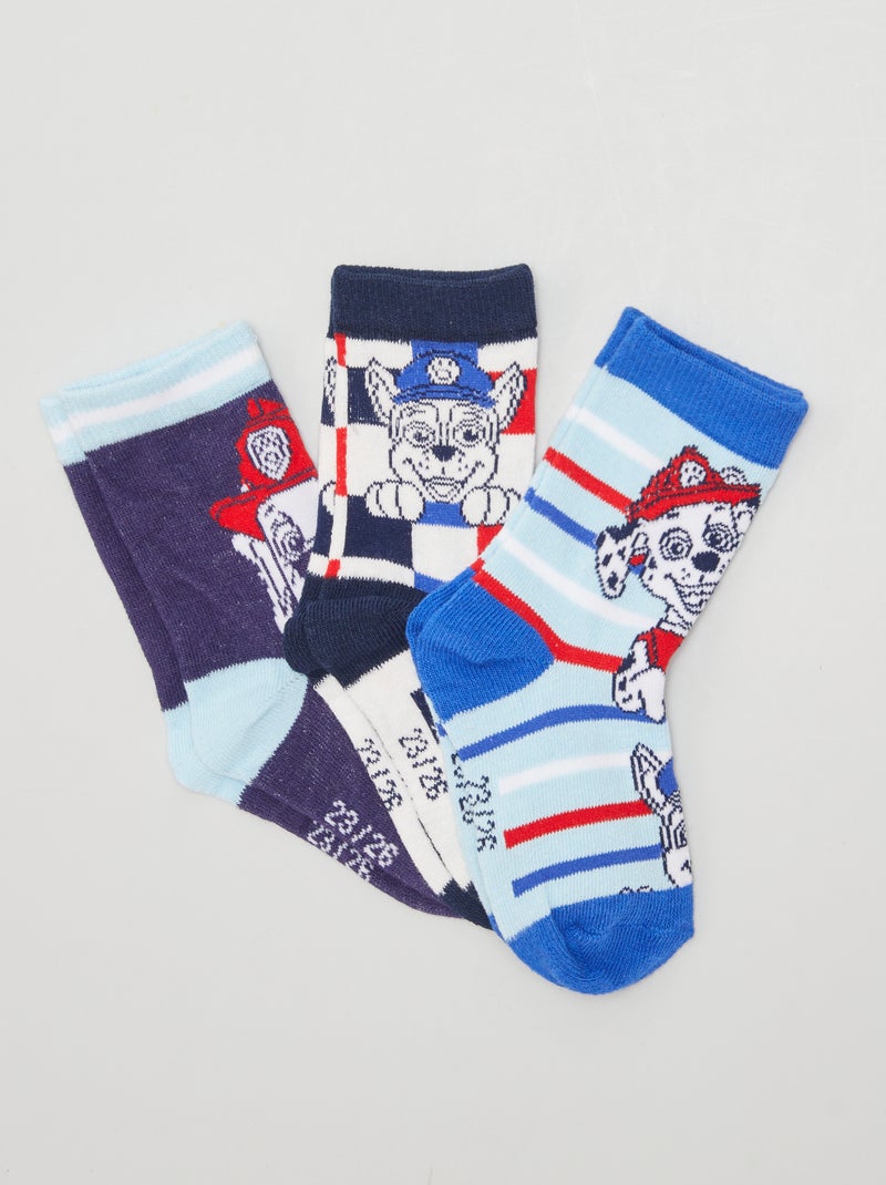 Set met 3 paar sokken 'PAW Patrol' BLAUW - Kiabi