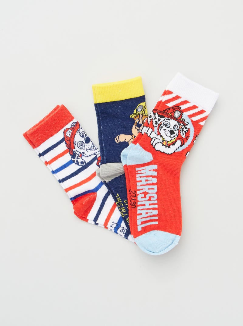Set met 3 paar sokken 'PAW Patrol' ROOD - Kiabi