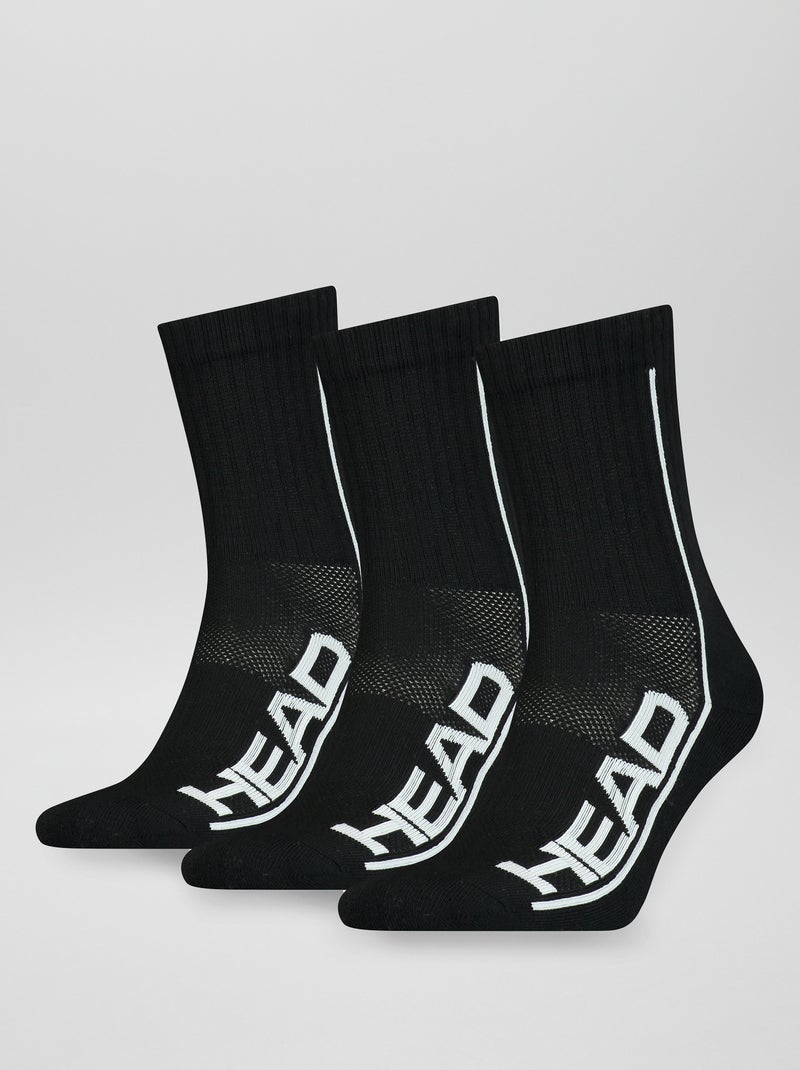 Set met 3 paar sportsokken zwart - Kiabi