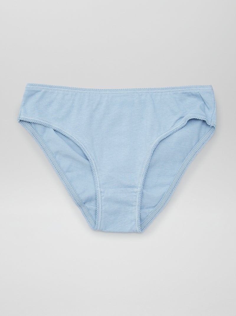 Set met 7 effen onderbroekjes BLAUW - Kiabi