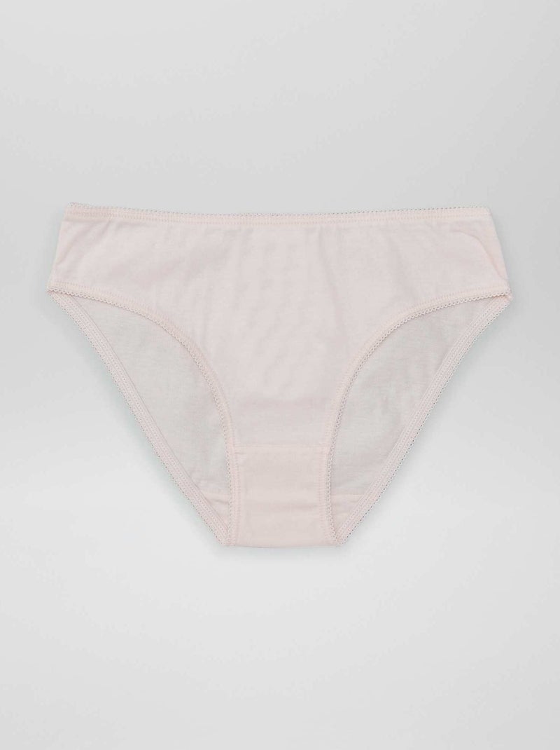 Set met 7 effen onderbroekjes ROSE - Kiabi