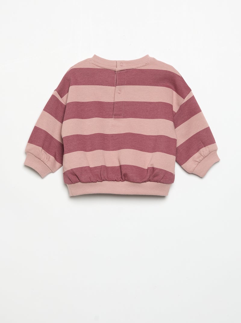 Set met bedrukte sweater + legging Paars - Kiabi