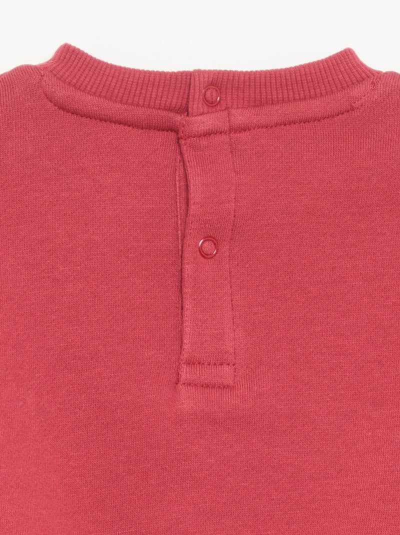 Set met bedrukte sweater + legging Rood - Kiabi