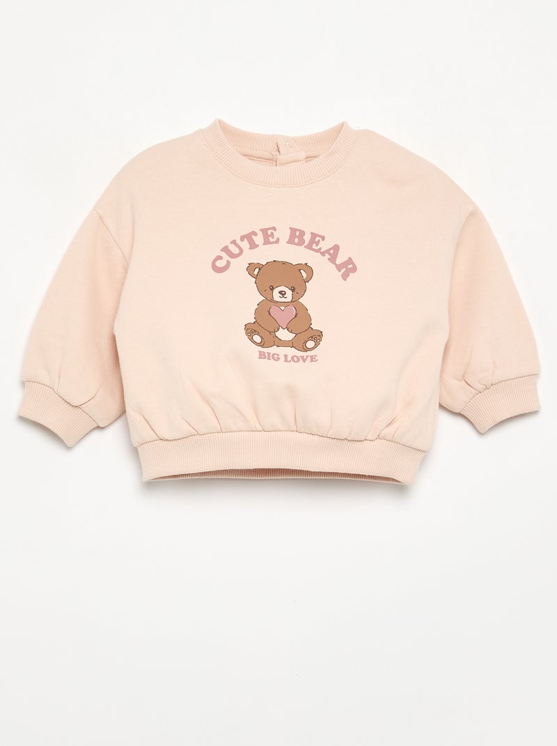 Set met bedrukte sweater + legging Rose - Kiabi
