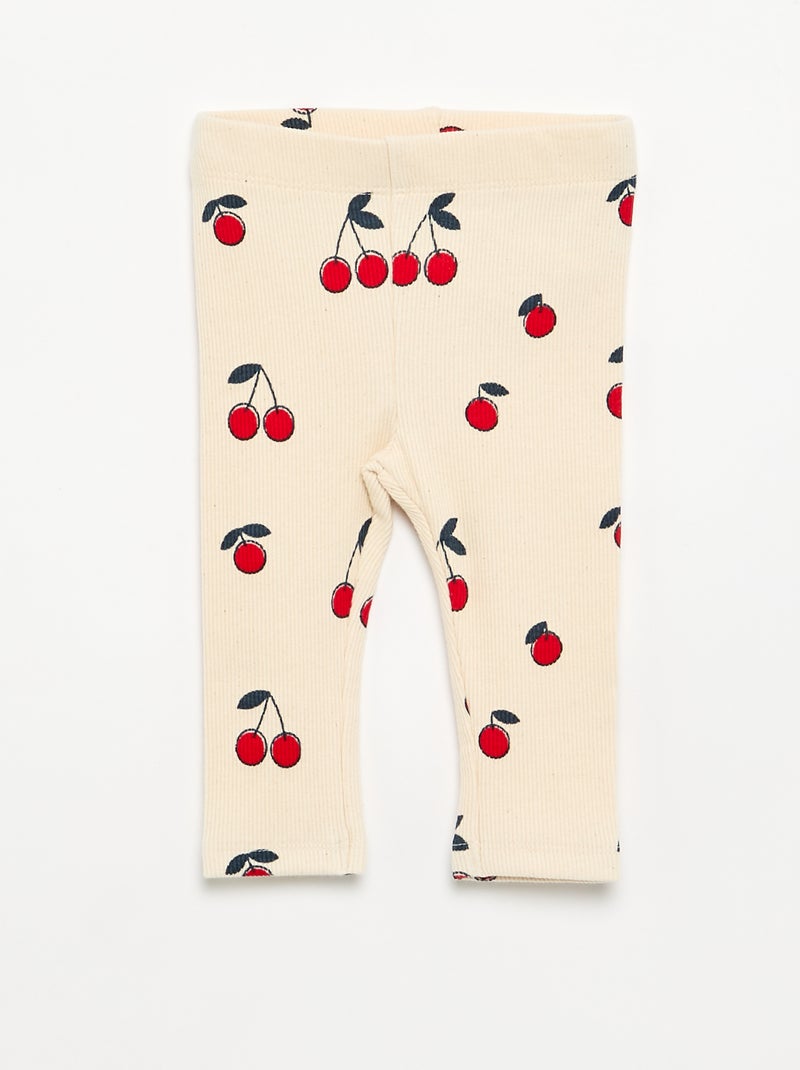 Set met bedrukte sweater + legging Wit - Kiabi