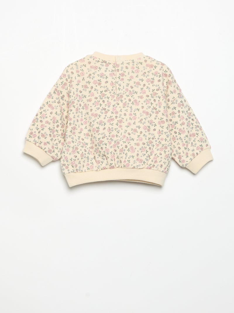 Set met bedrukte sweater + legging Wit - Kiabi
