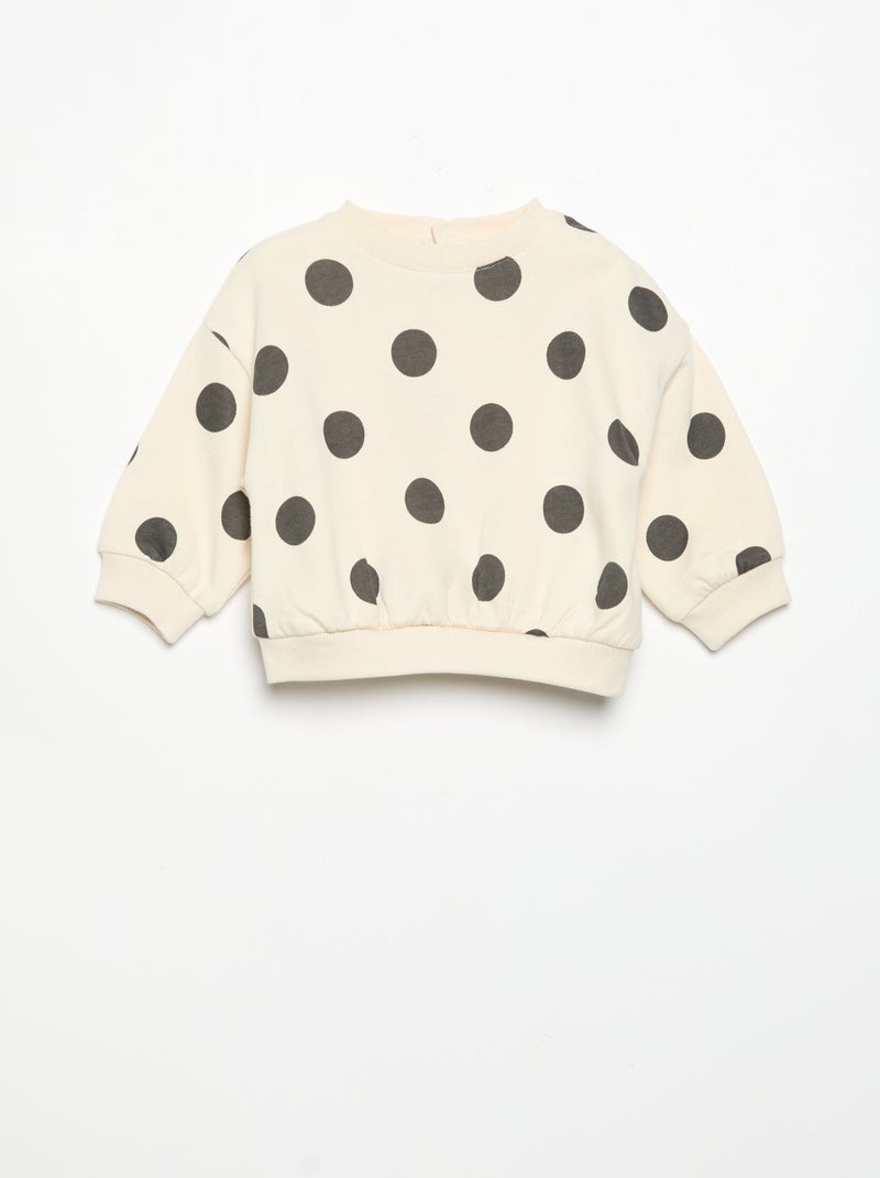 Set met bedrukte sweater + legging Wit - Kiabi