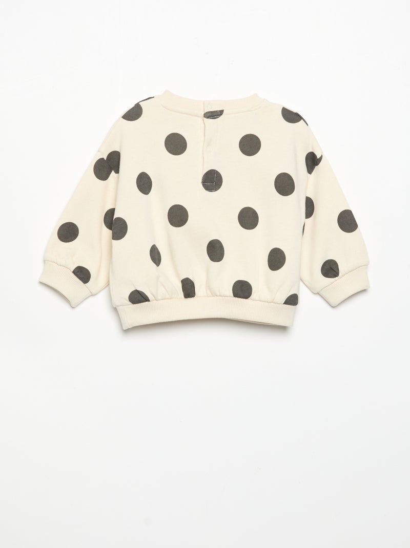 Set met bedrukte sweater + legging Wit - Kiabi