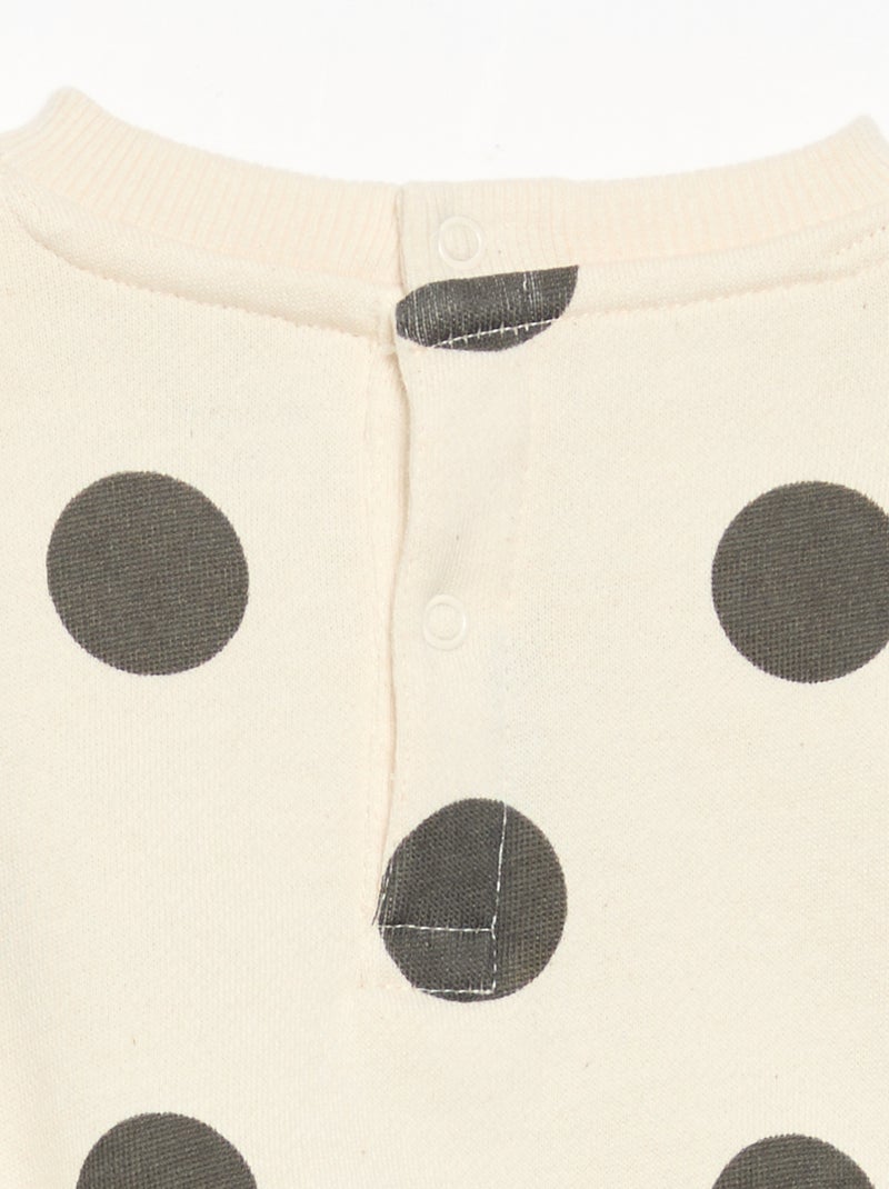 Set met bedrukte sweater + legging Wit - Kiabi