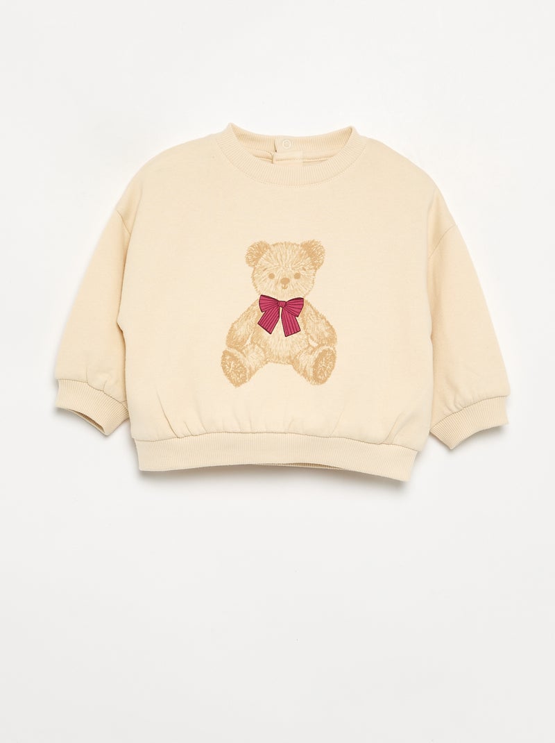 Set met bedrukte sweater + legging Wit - Kiabi