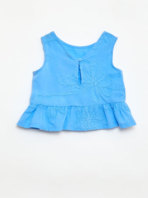 Set met blouse + broek met borduursels - 2-delig - Kiabi