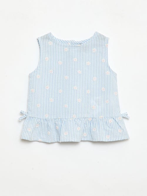 Set met blouse en short met vichyprint - 2-delig - Kiabi