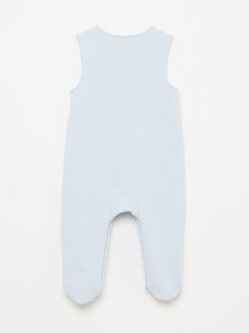 Set met body met lange mouwen + tuinbroek met voetjes - Kiabi Set met body met lange mouwen + tuinbroek met voetjes - Kiabi