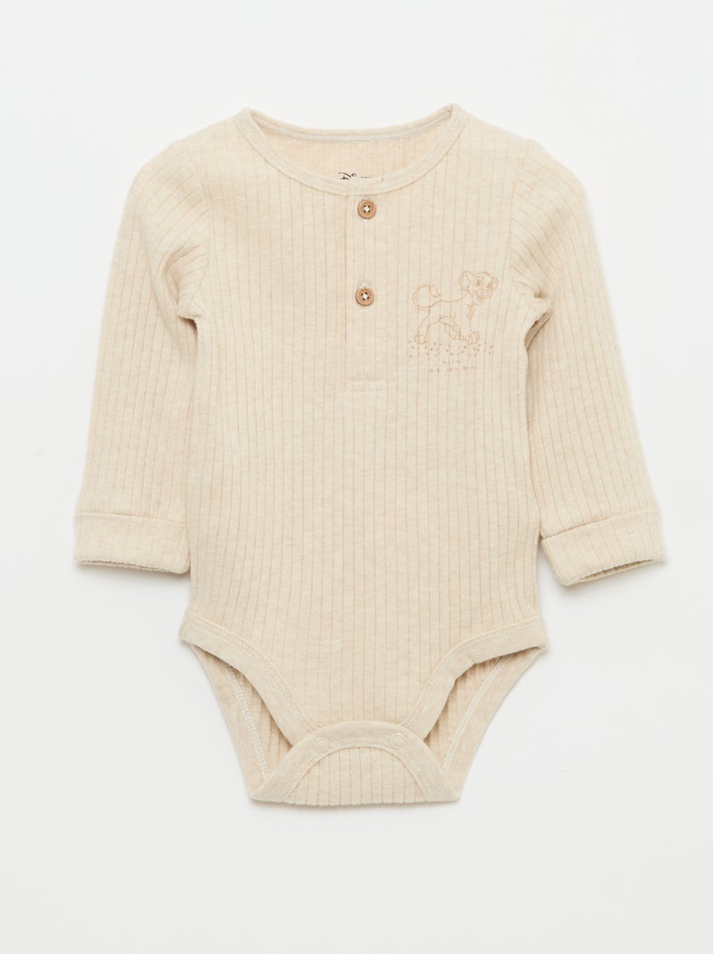 Set met broek, body en muts 'Simba' - 3-delig Biege - Kiabi